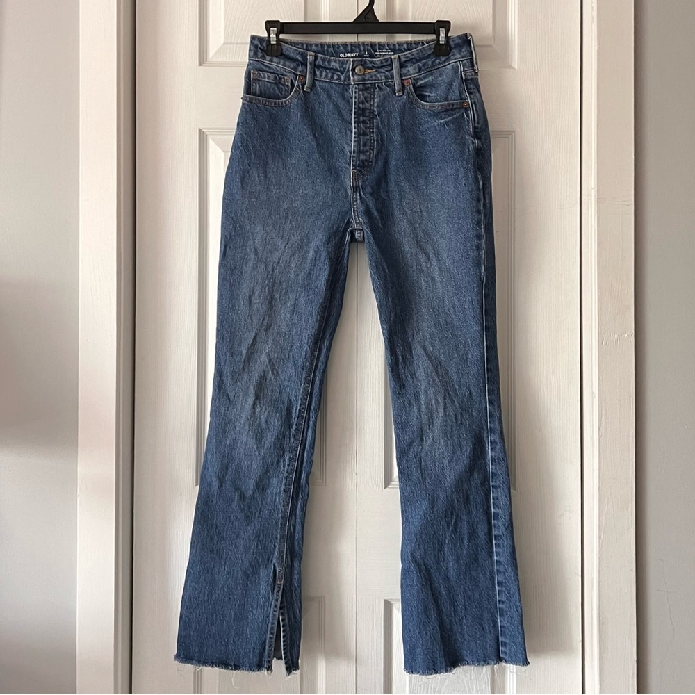 Old Navy Extra High-Waisted Button-Fly Kicker Boot-Cut Jeans